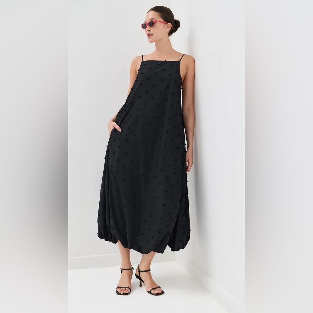 NWT*Tibi Women’s Tech Swiss Dot Square Neck Cami Dress - size 2